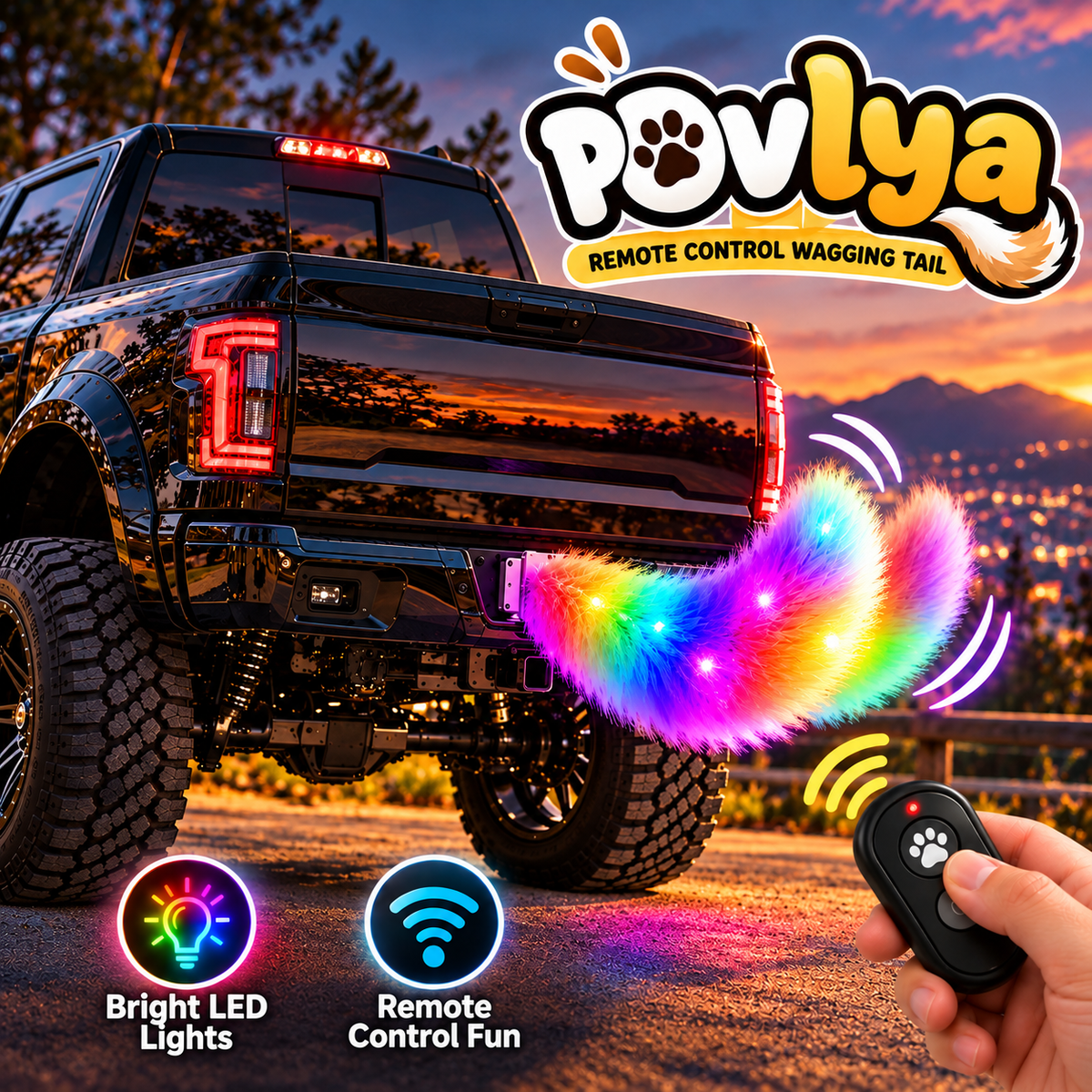 😂 Remote Control Wagging Car Tail ✨ Your Car Can Wag Its Tail Too!