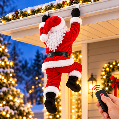 🎄 Climbing Santa Christmas Decoration – Watch Santa Try to Climb Your Roof! 🎅
