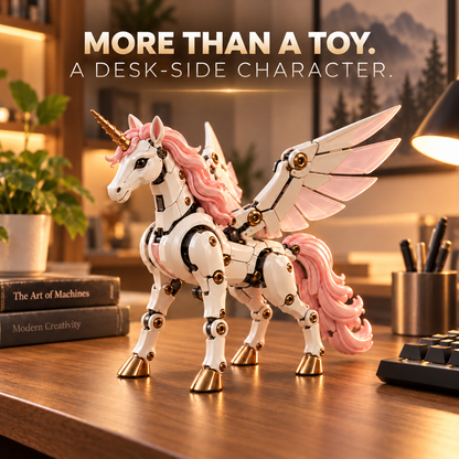 🦄 2-in-1 Mechanical Transforming Unicorn Egg Toy with Articulated Wings & Horn 🥚