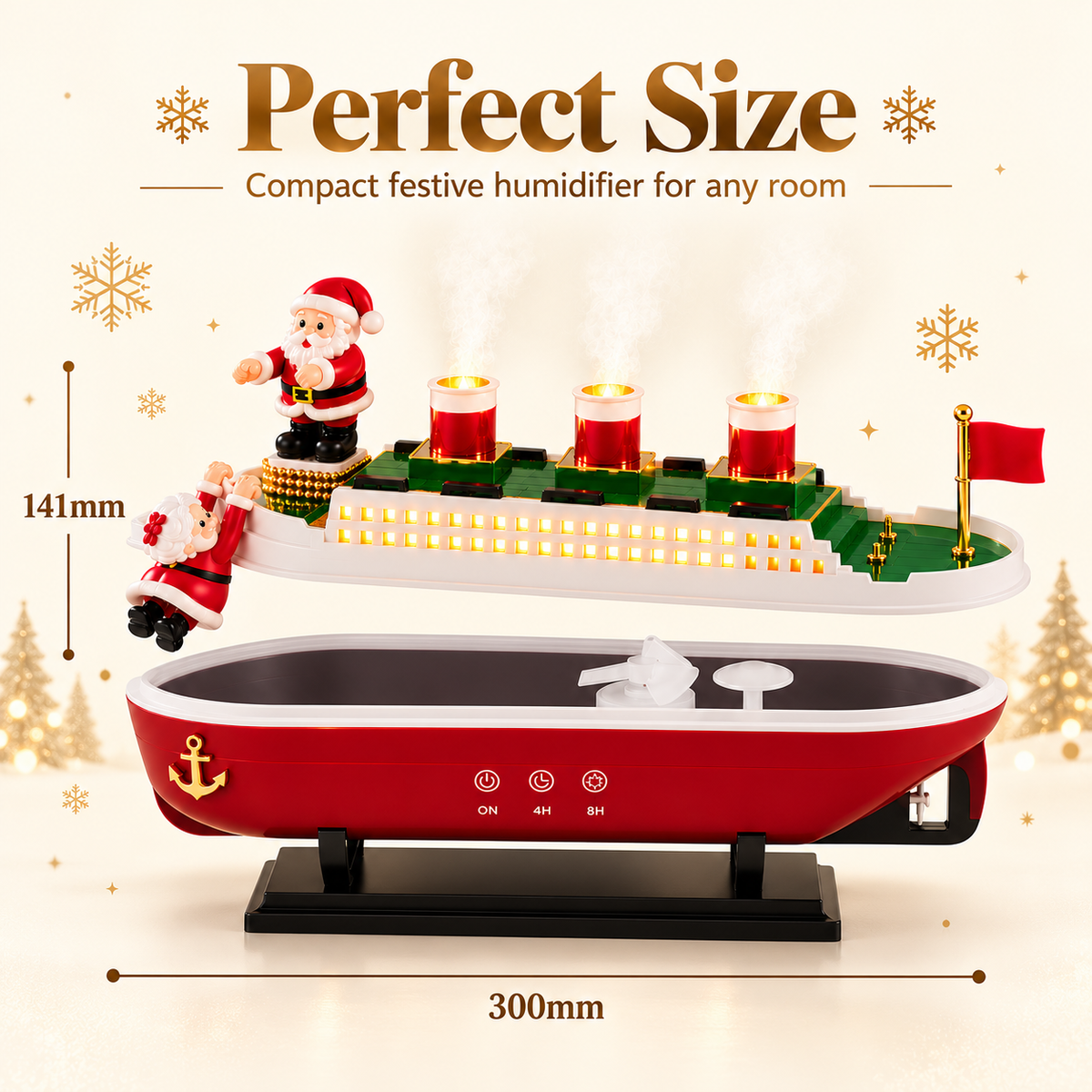 🎄 Christmas Magic Ship Humidifier ✨ A Little Ship Full of Christmas Wonder