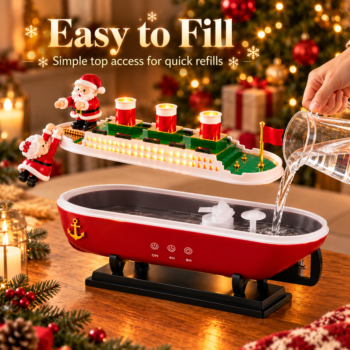 🎄 Christmas Magic Ship Humidifier ✨ A Little Ship Full of Christmas Wonder