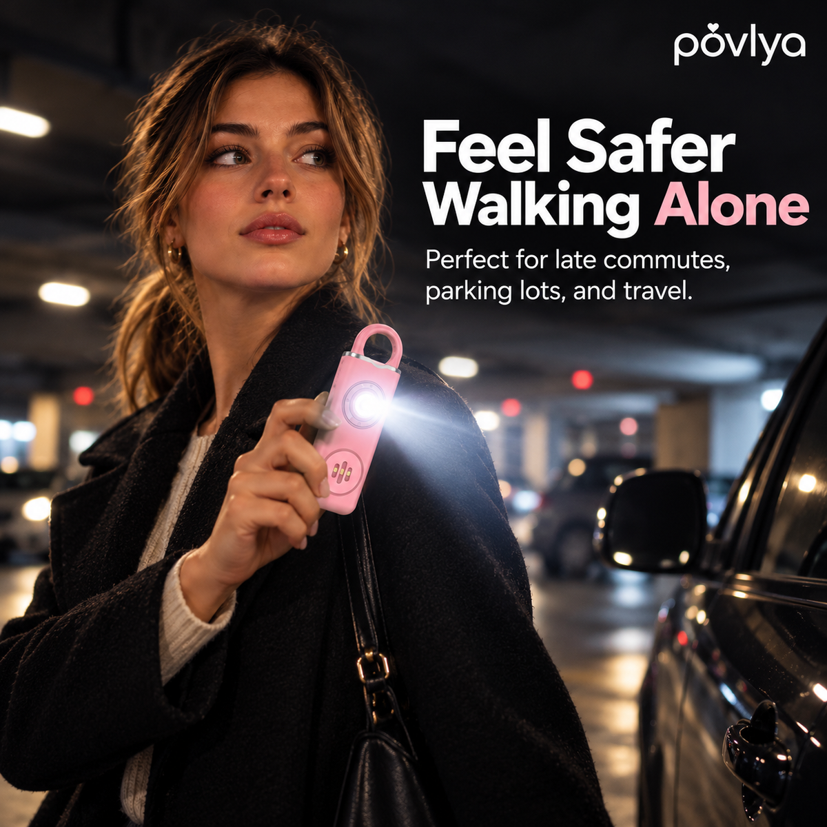 💕 Personal Safety Alarm Keychain ✨ Loud Siren & LED Light for Peace of Mind