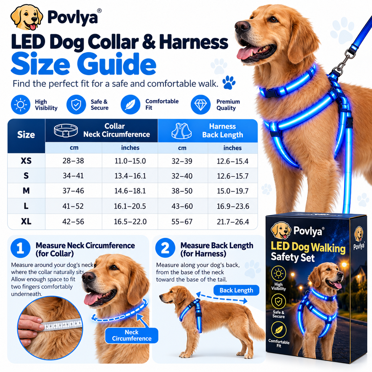 🐾 LED Light-Up Dog Harness & Leash Set 🌙 Keep Your Pup Visible After Dark!