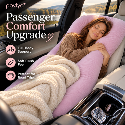 🚗 CozyDrive™ Full-Body Car Seat Pillow – Ultimate Travel Comfort 💗