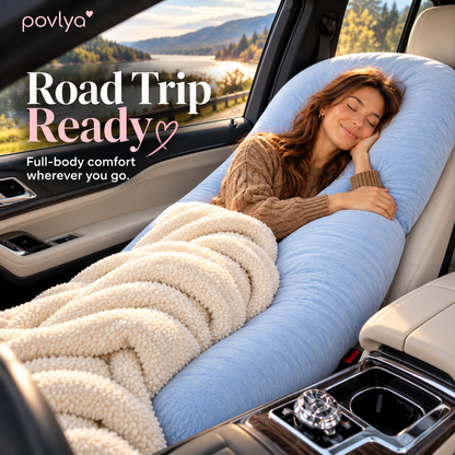 🚗 CozyDrive™ Full-Body Car Seat Pillow – Ultimate Travel Comfort 💗