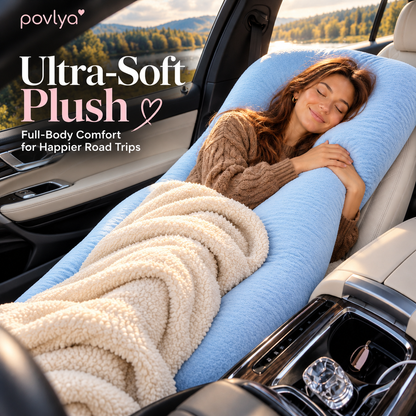 🚗 CozyDrive™ Full-Body Car Seat Pillow – Ultimate Travel Comfort 💗