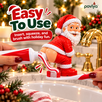 😂 Cheeky Santa Toothpaste Squeezer 🎄The Funniest Bathroom Surprise!