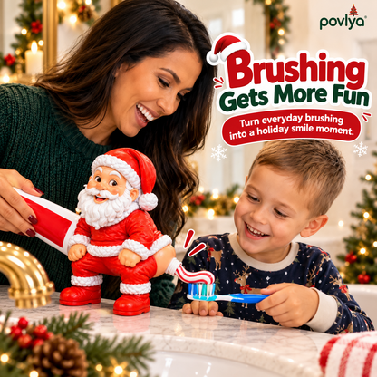😂 Cheeky Santa Toothpaste Squeezer 🎄The Funniest Bathroom Surprise!