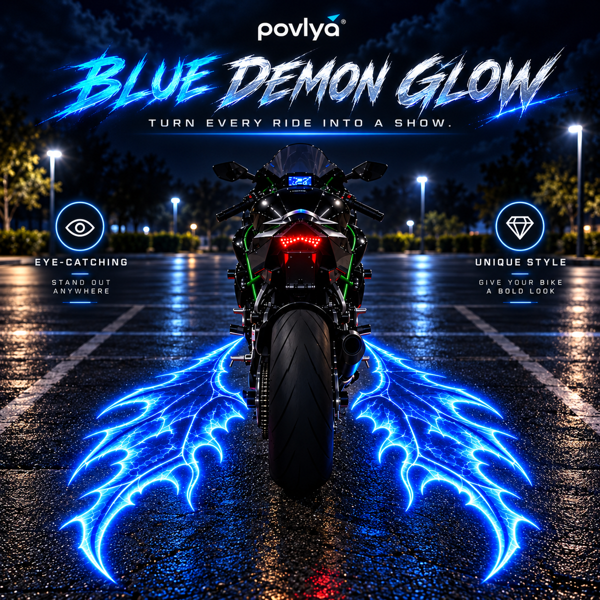 🔥 Demon Wing Motorcycle Projector Kit 😈 Unleash the Beast After Dark!