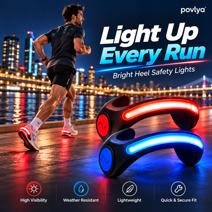 🏃 LED Shoe Heel Lights ✨ Stay Visible on Every Night Run