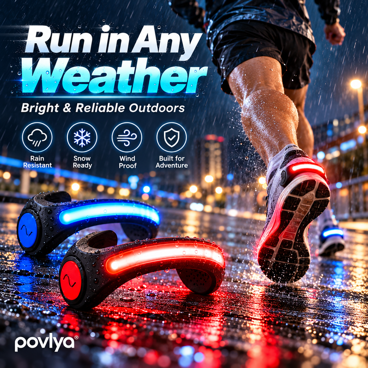 🏃 LED Shoe Heel Lights ✨ Stay Visible on Every Night Run