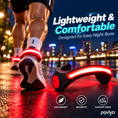 🏃 LED Shoe Heel Lights ✨ Stay Visible on Every Night Run