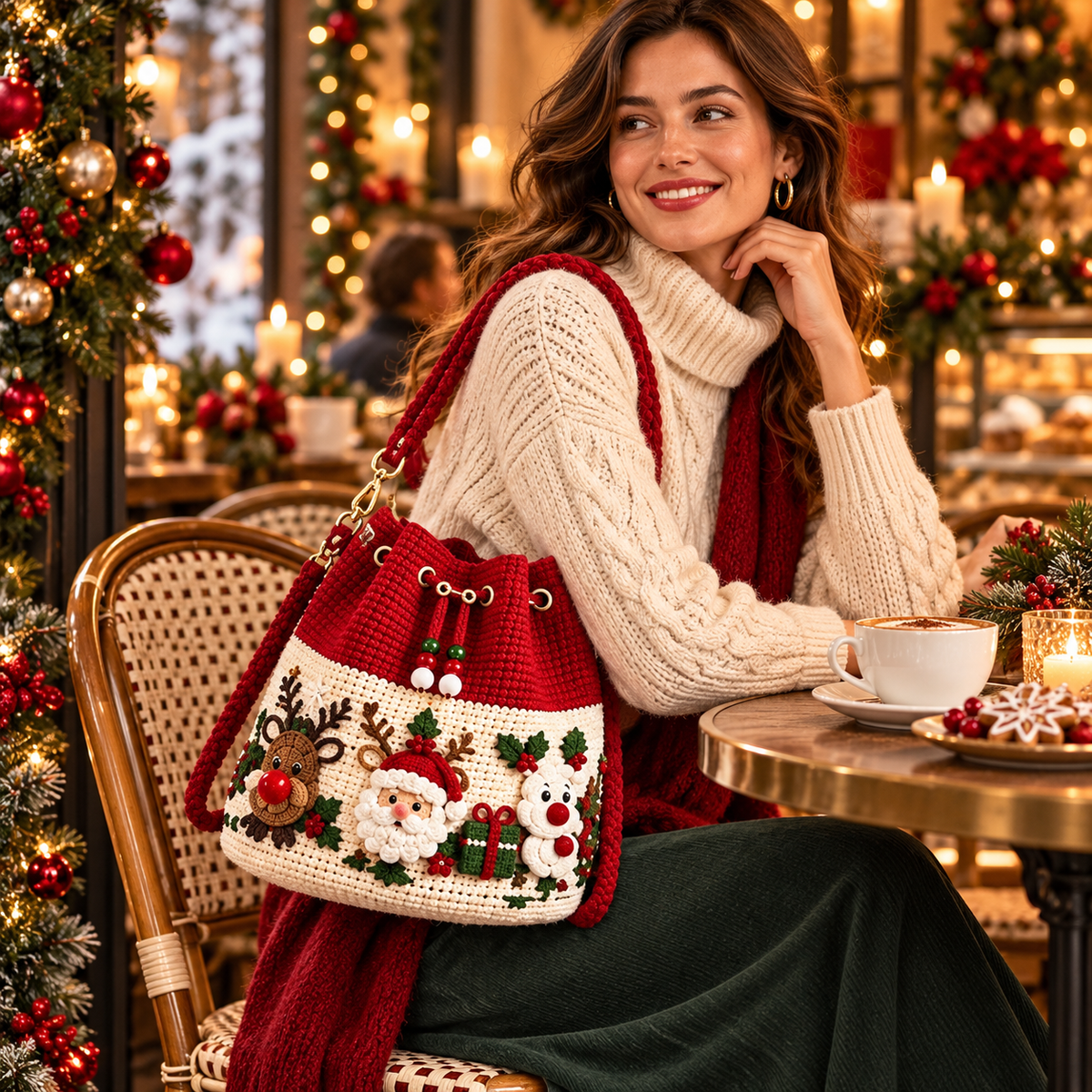 🎄 Handcrafted Holiday Love – Pure Crochet Christmas Bucket Bags! ❤️