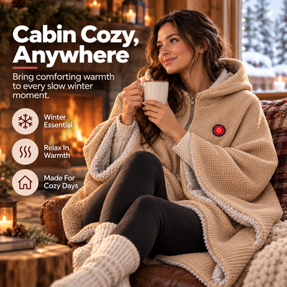 🔥 Wearable Heated Blanket – Stay Warm, Keep Your Hands Free