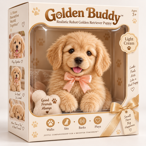 🔥Black Friday Deal🎄49% OFF🐕🐾 Golden Buddy™ Realistic Robot Golden Retriever Puppy