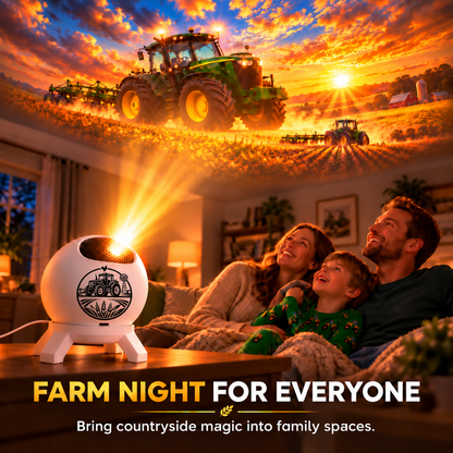 🚜 Tractor Farm Dream Night Light Projector - Kids Bedroom Countryside Atmosphere Lamp 🌾