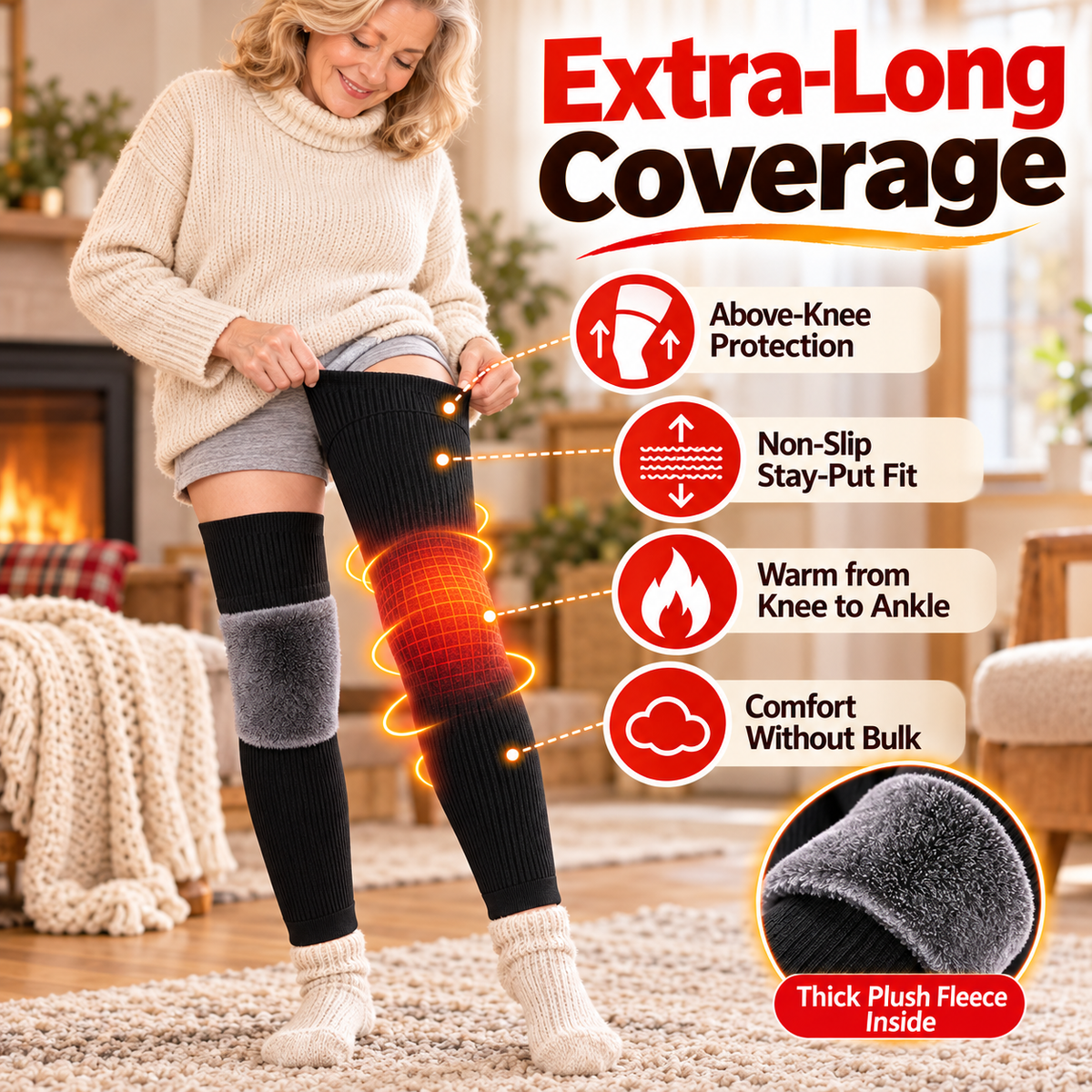🔥🦵Extra Long Thermal Leg Warmers – Stay Warm All Winter