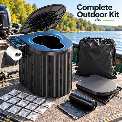 🏕️Portable Outdoor Folding Toilet 🚽 Perfect for Camping, Travel & Outdoors