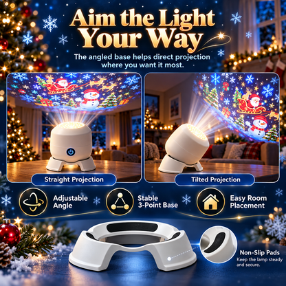 🎄 50% OFF – Christmas Rotating Projector Light with 8 Festive Scenes ✨