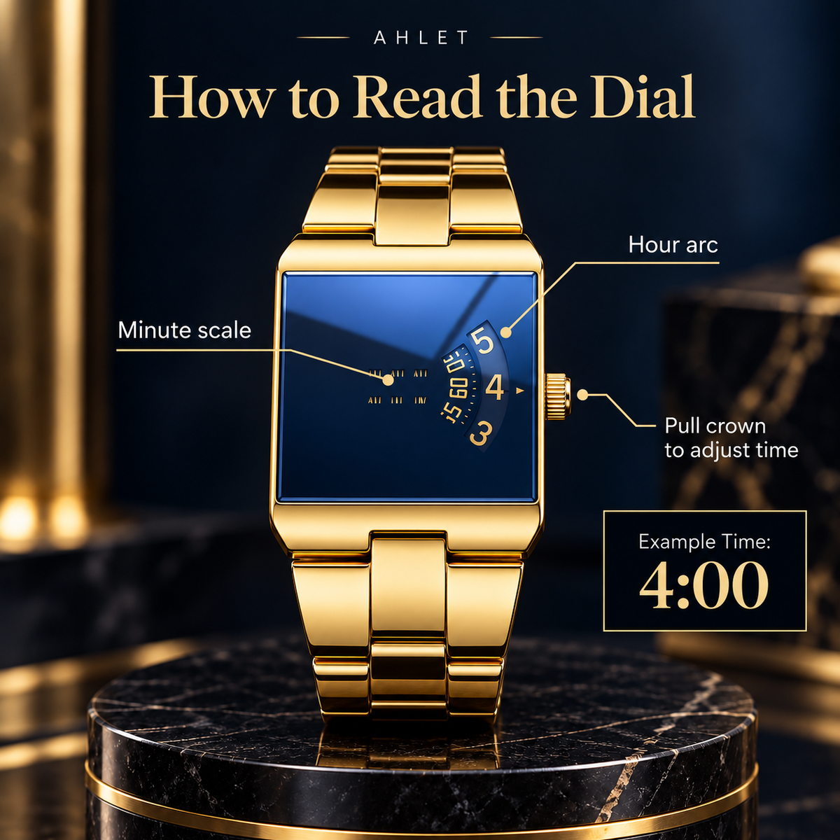 ⌚ Men’s Classic Gold Square Quartz Watch for Everyday Elegance