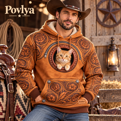 🤠 Western Cowboy Pet Carrier Jumpsuit – Keep Your Pet Close & Cozy