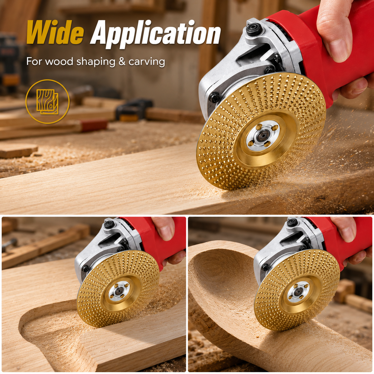 🪵 Wood Grinding Wheel – Stop Sanding by Hand & Carve Like a Pro! 🔥