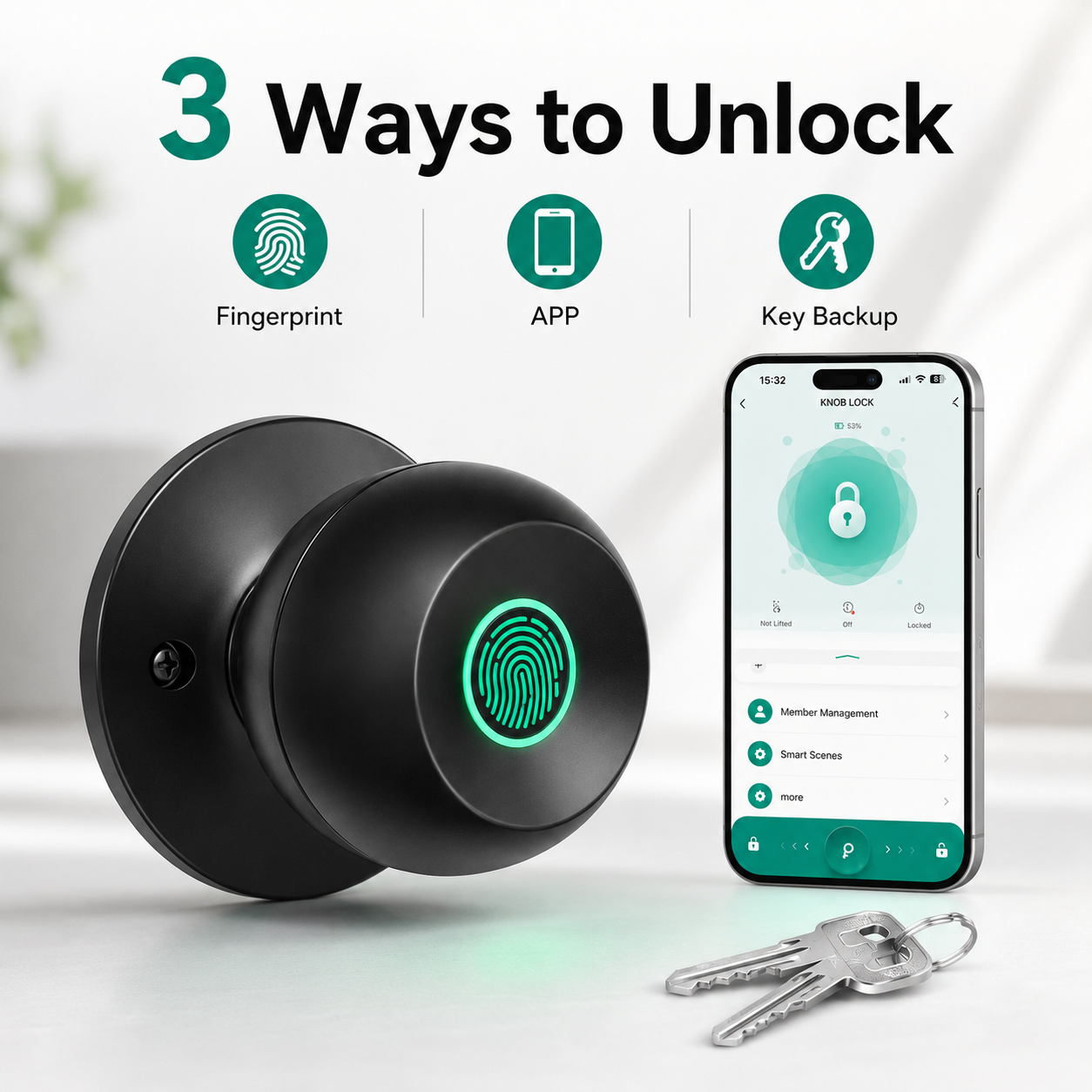 🔒✨Smart Biometric Door Lock, supports Fingerprint, Passcode & App Access🏡