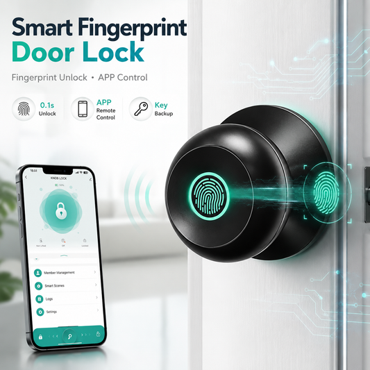 🔒✨Smart Biometric Door Lock, supports Fingerprint, Passcode & App Access🏡