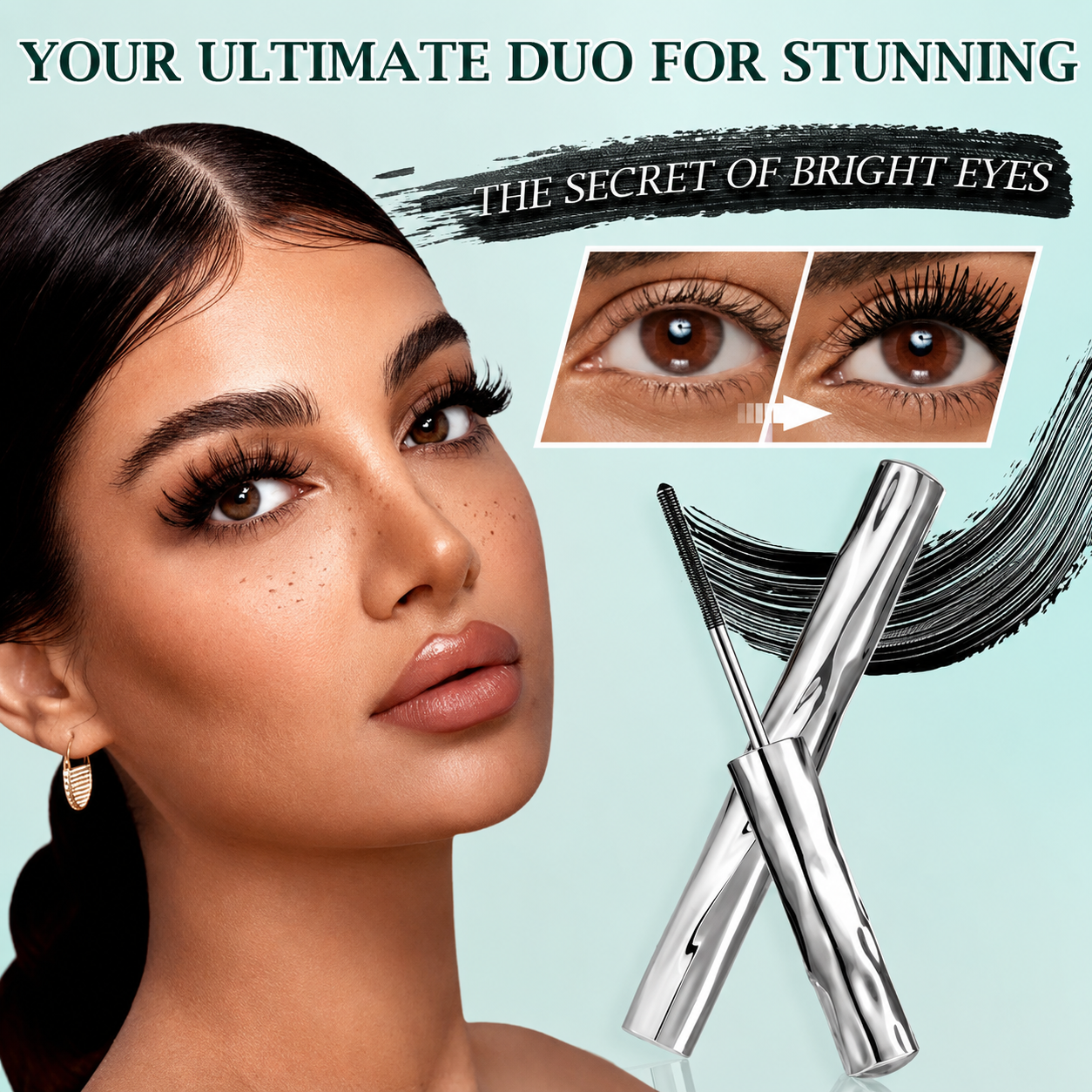 👁️✨Ultimate Length & Curl Mascara Set – Long, Lifted Lashes All Day