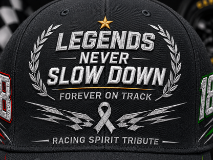 R.I.P. 8 & 18🕊️🙏💔Legends Never Slow Down Racing Spirit Tribute Cap 🏁