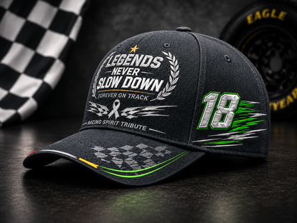 R.I.P. 8 & 18🕊️🙏💔Legends Never Slow Down Racing Spirit Tribute Cap 🏁