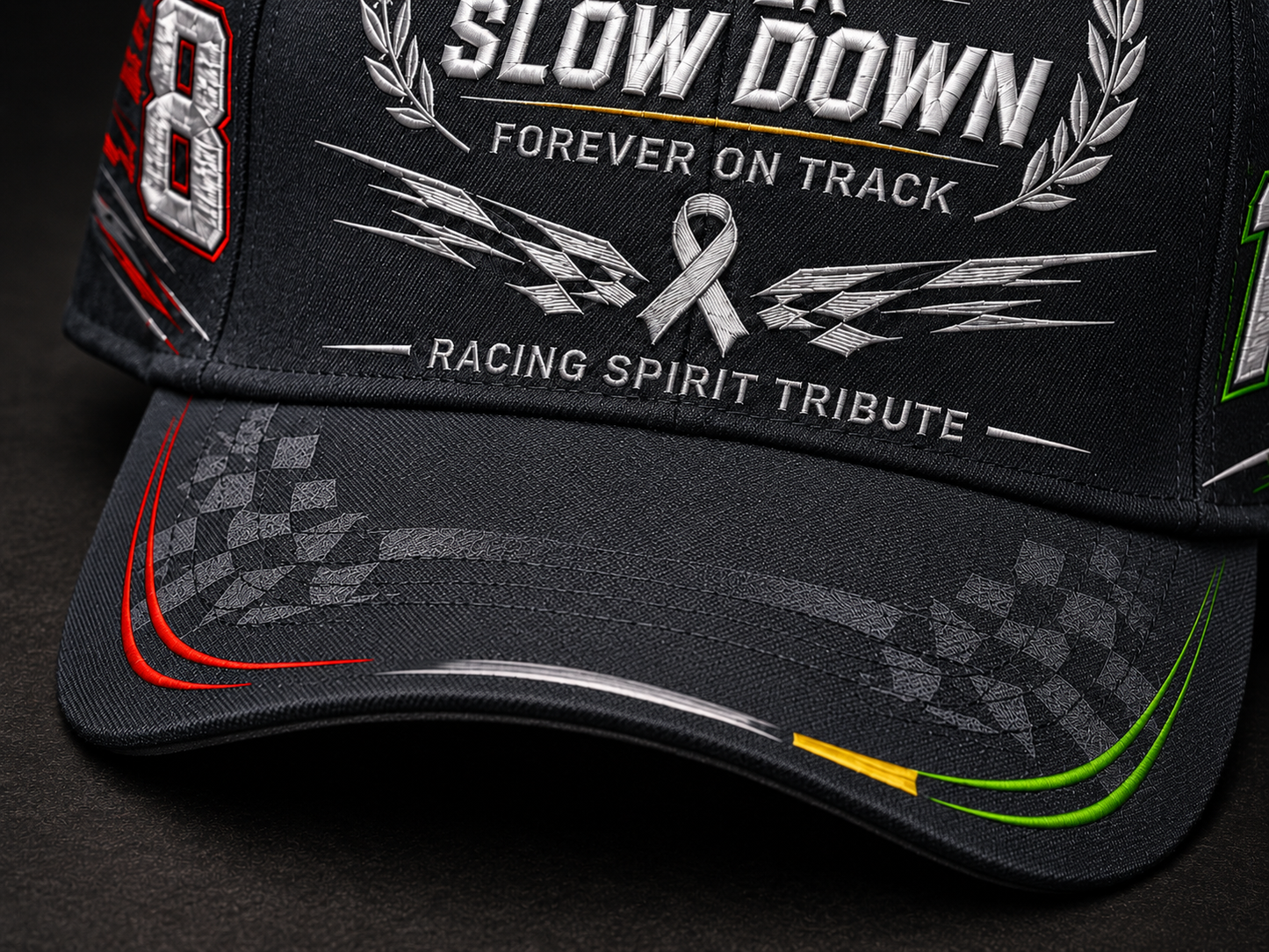 R.I.P. 8 & 18🕊️🙏💔Legends Never Slow Down Racing Spirit Tribute Cap 🏁
