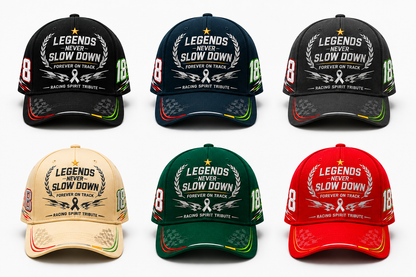 R.I.P. 8 & 18🕊️🙏💔Legends Never Slow Down Racing Spirit Tribute Cap 🏁