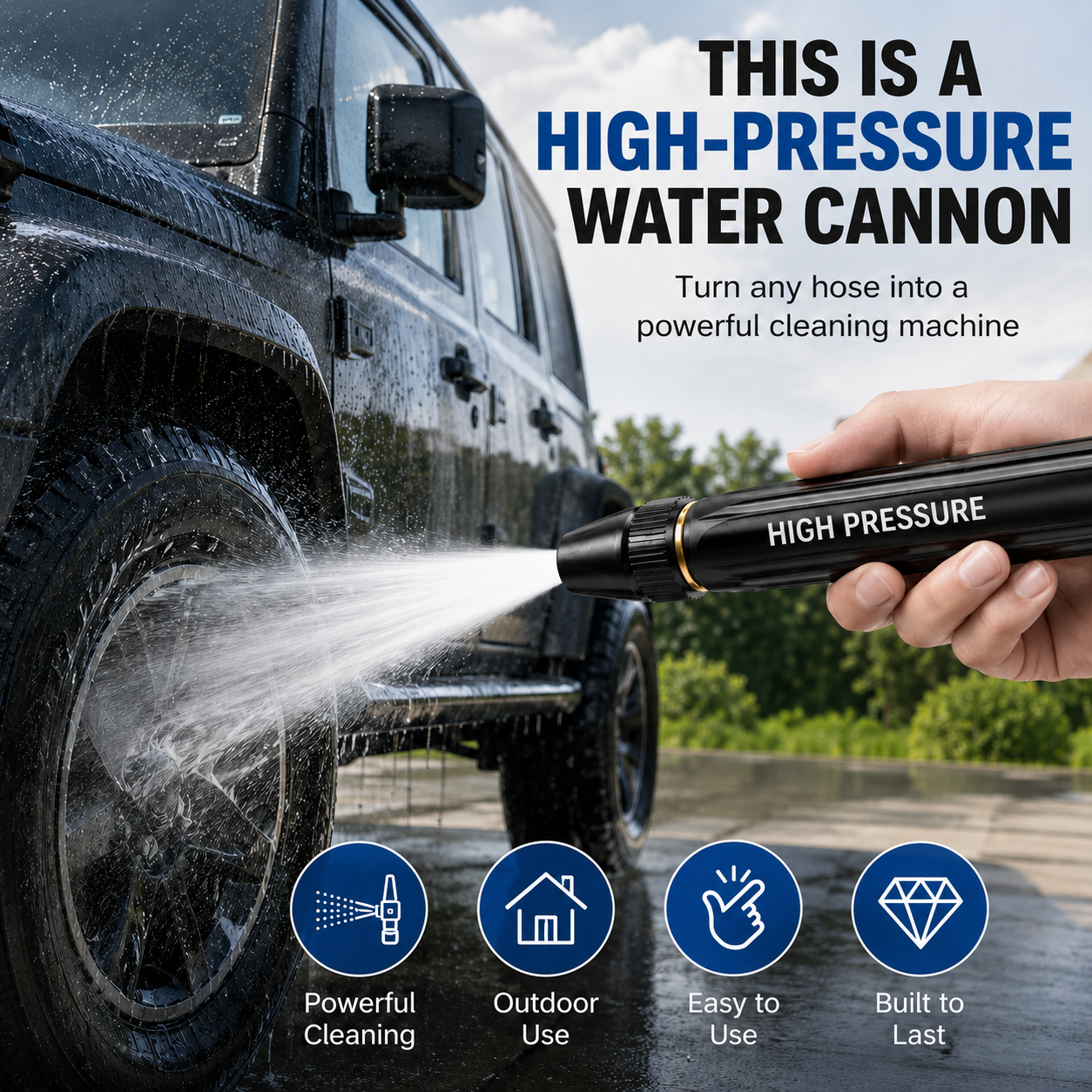 🔥🌊 Last Day 55% OFF – Powerful High-Pressure Water Gun for Car Cleaning