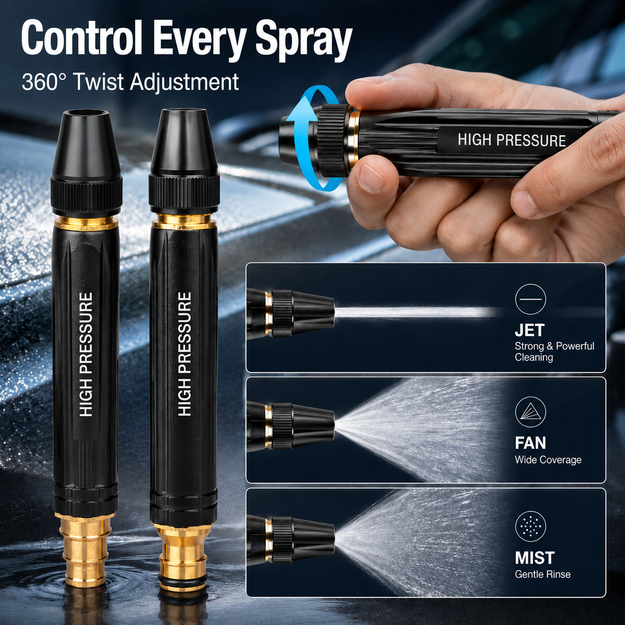 🔥🌊 Last Day 55% OFF – Powerful High-Pressure Water Gun for Car Cleaning