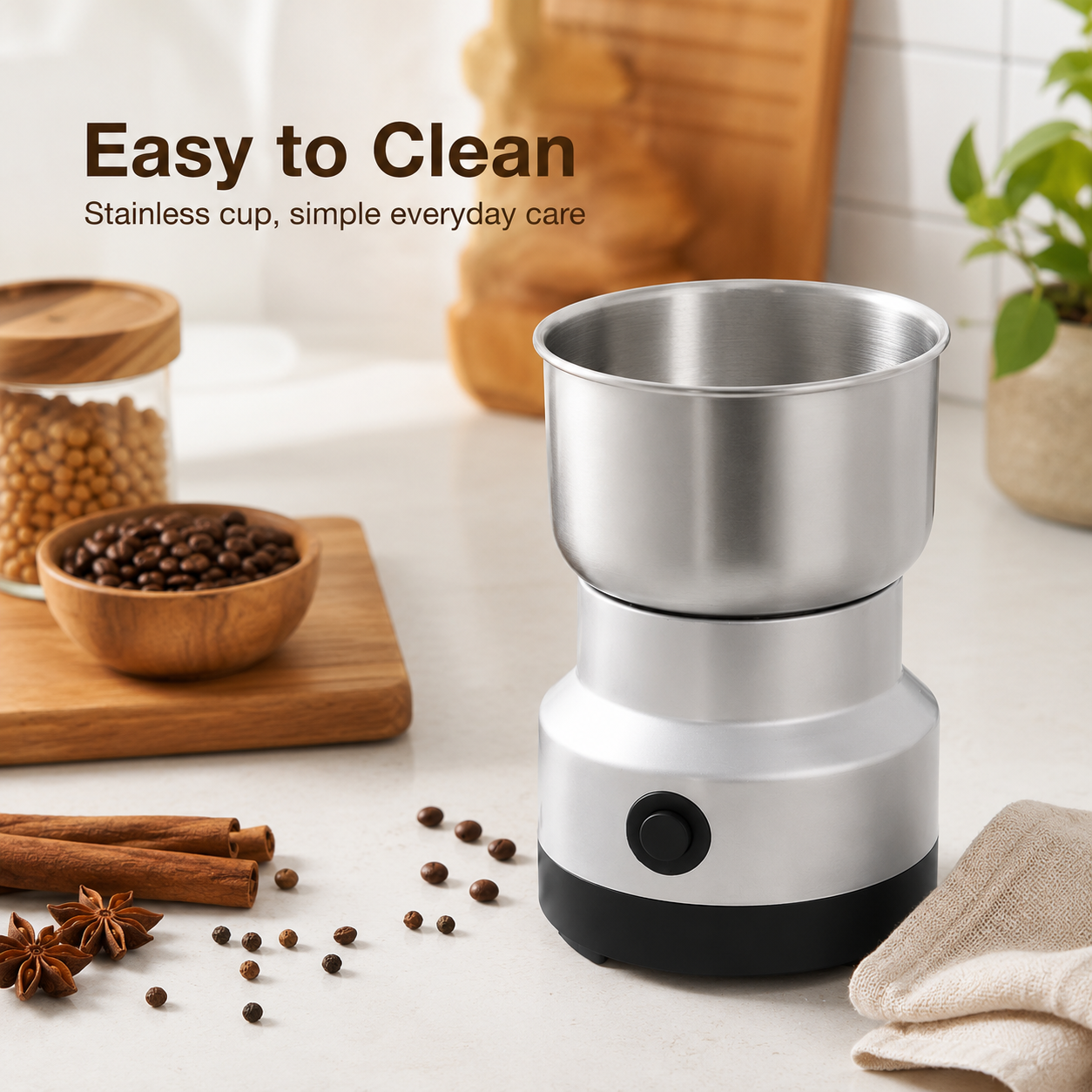 ⚡50% OFF TODAY☕ Stainless Steel Electric Grinder