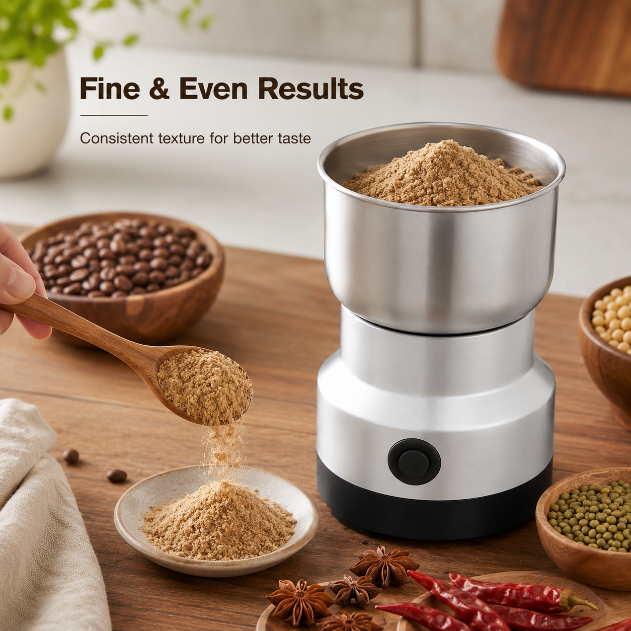 ⚡50% OFF TODAY☕ Stainless Steel Electric Grinder