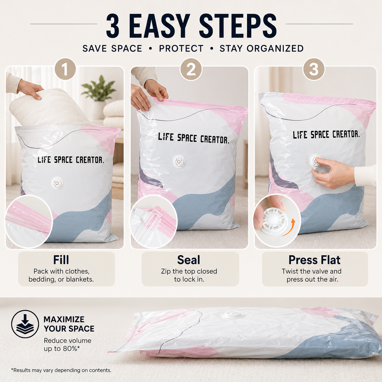 🔥HOT SALE✨ No-Pump Space Saving Storage Bags