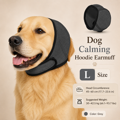 🐶 Dog Calming Hoodie & Waterproof Earmuff - Anxiety Relief Headwear 🎧