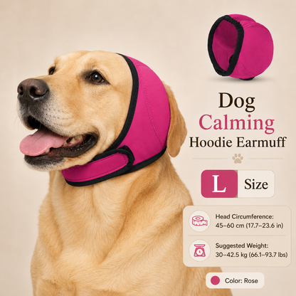 🐶 Dog Calming Hoodie & Waterproof Earmuff - Anxiety Relief Headwear 🎧