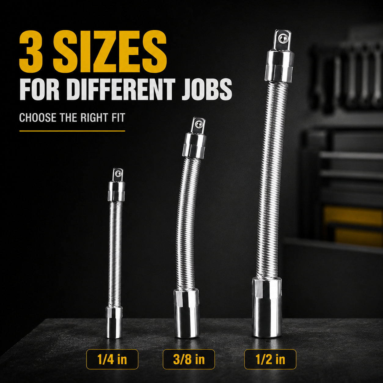 🚗50% OFF TODAY🔧 Flexible Shaft Socket Tool for Tight Spaces⚡Bends Twists & Reaches Anywhere