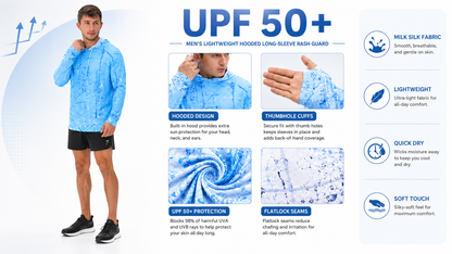 🎁HOT 49% OFF  🔥 Men’s UPF 50+ Swim & Outdoor Sun Hoodie