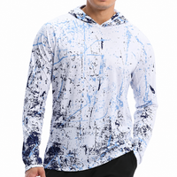 White Blue Splatter