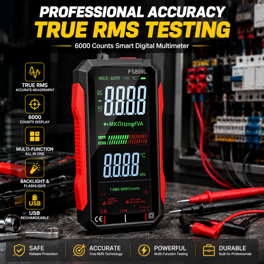 Fully Automatic True RMS Digital Multimeter | 6000 Count Voltage Tester