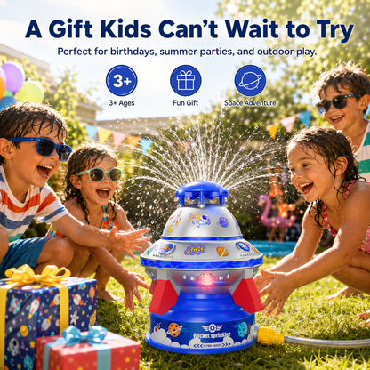 🌈50% OFF TODAY🚀 Spinning UFO Water Sprinkler with Lights
