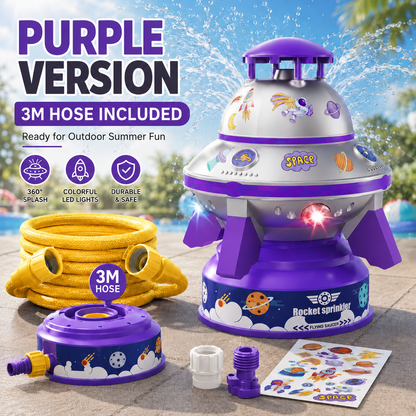 🌈50% OFF TODAY🚀 Spinning UFO Water Sprinkler with Lights