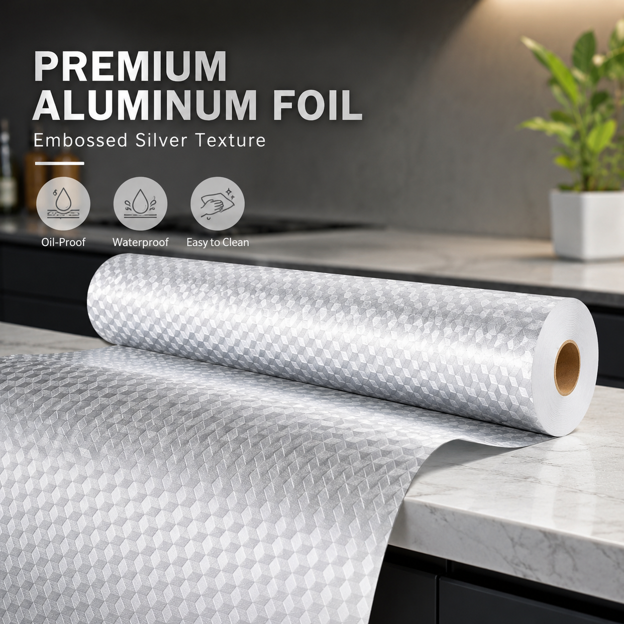 💧Oil-Proof & Waterproof✨ Easy-Clean Kitchen Wallpaper