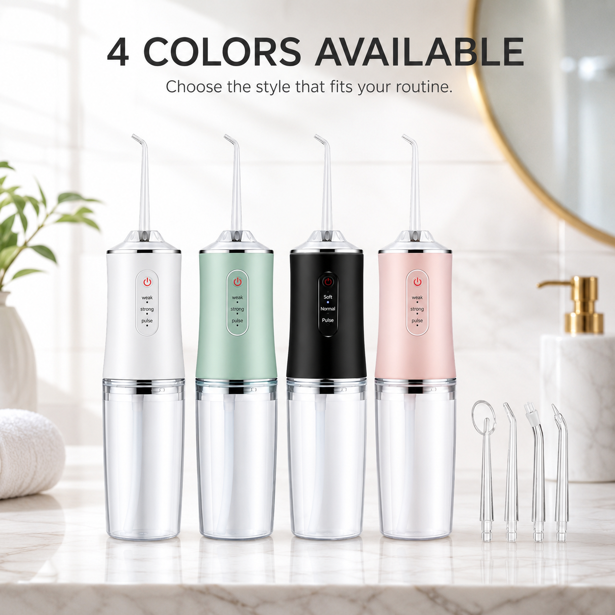 🦷50% OFF TODAY✨ Portable Water Flosser 4-Pack Family Set