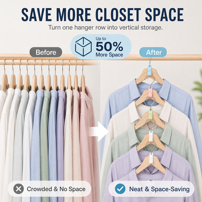 ✨50PCS Hanger Connector Hooks👕 Organize More Save More Space
