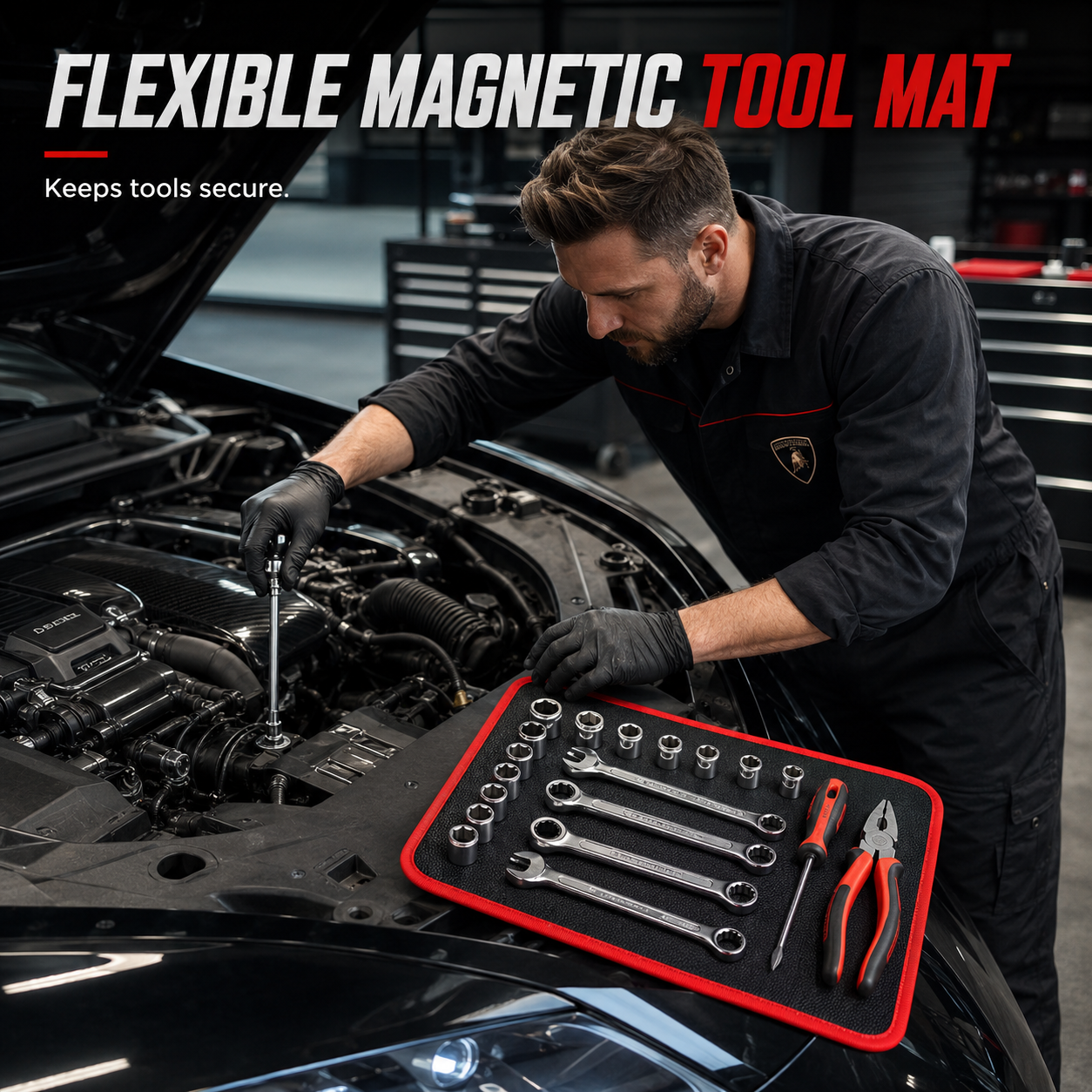 🔥 Father’s Day Magnetic Tool Mat – Keep Screws Sockets & Tools Locked in Place